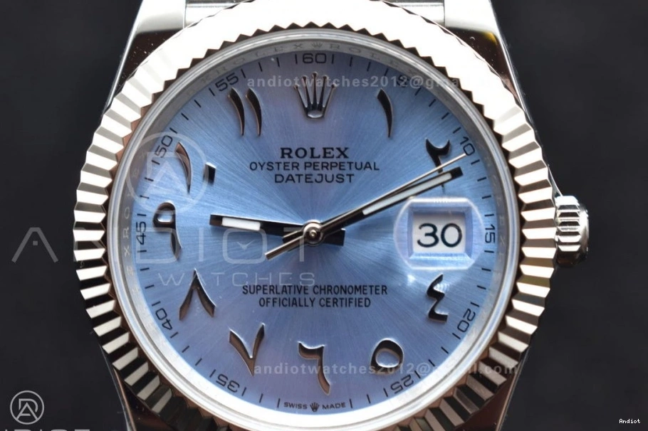 Best 640 on Blue SA Arabic GoAnywhere Bracelet DIWF Marker DateJust 904L Ice 1:1 Jubilee Dial Steel Edition 41 126334 0717